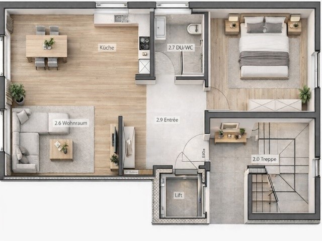 2 ½ rooms apartment