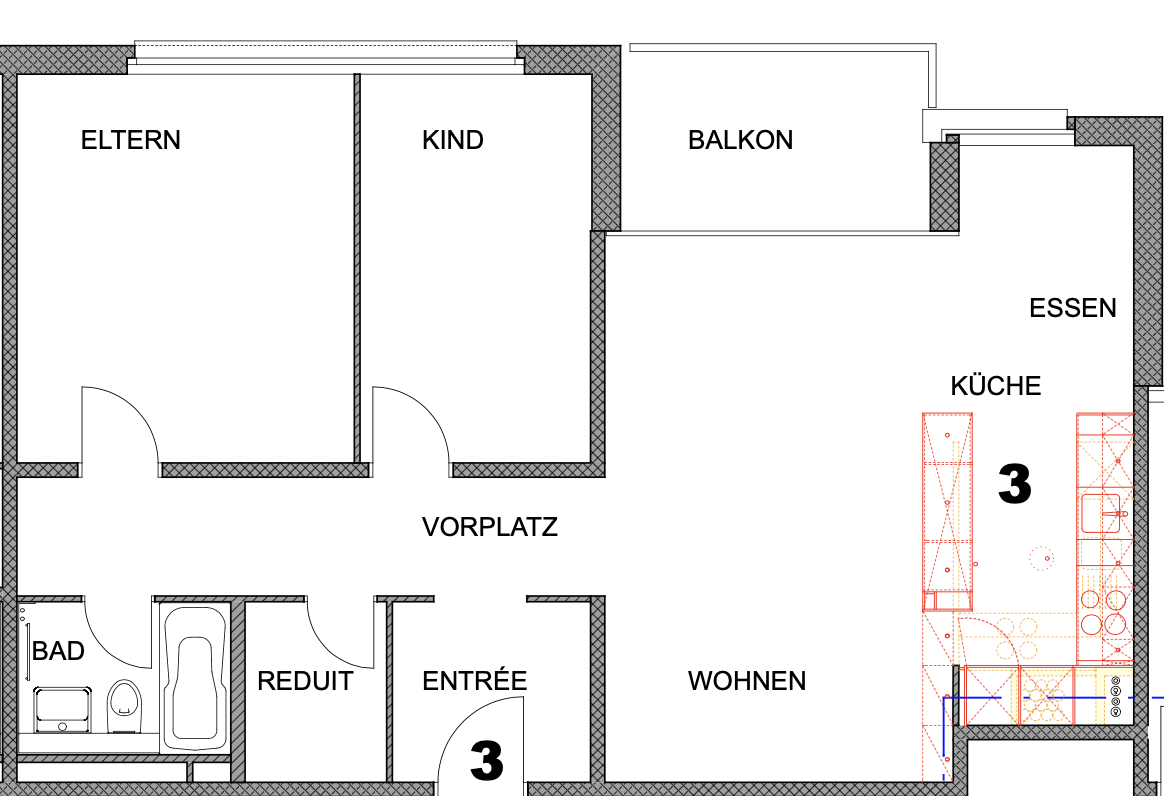 2 ½ rooms apartment