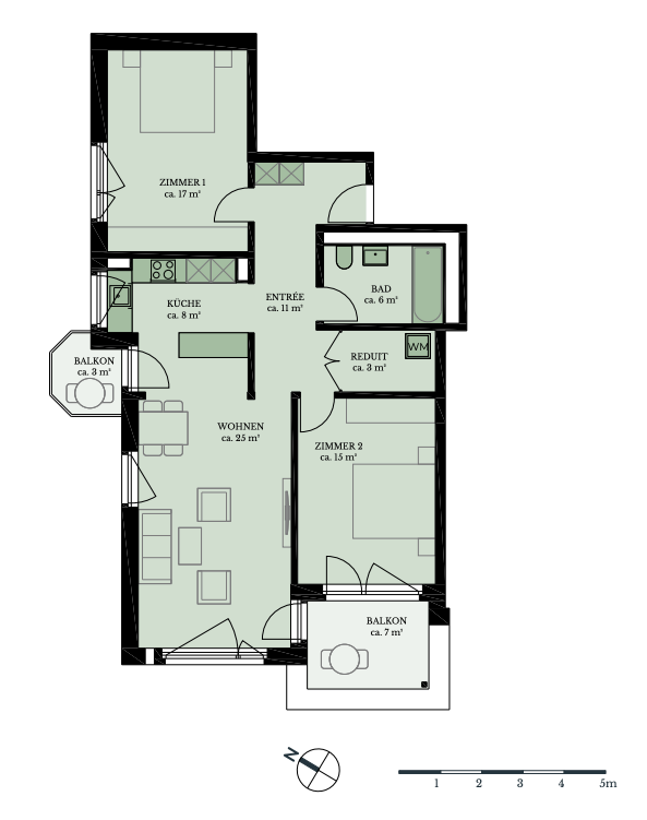 3 ½ rooms apartment