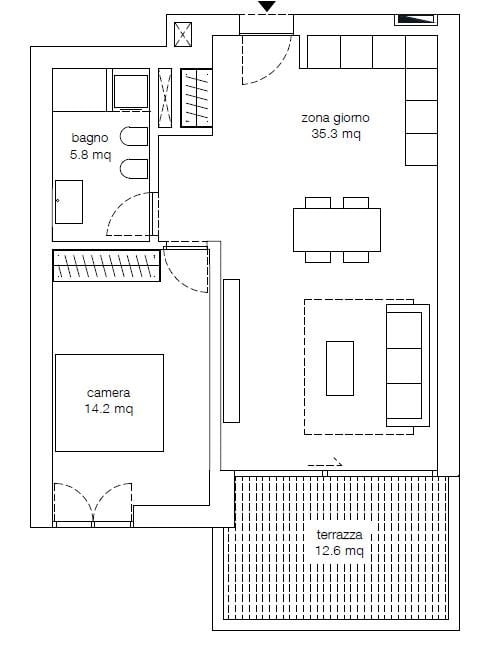 Appartement de 2 ½ pièces