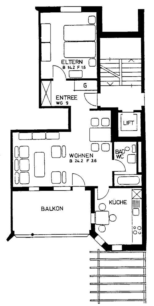 1 ½ rooms apartment