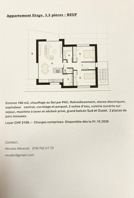 3 ½ rooms apartment, photo 2 of 5
