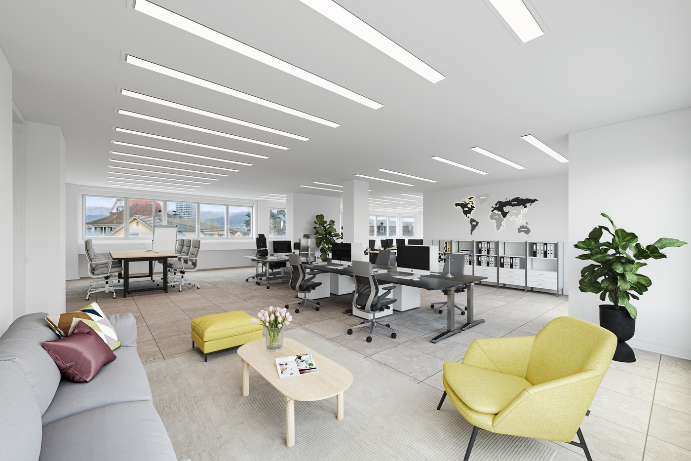 135m² bureau