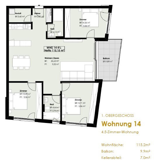 Appartement de 4 ½ pièces