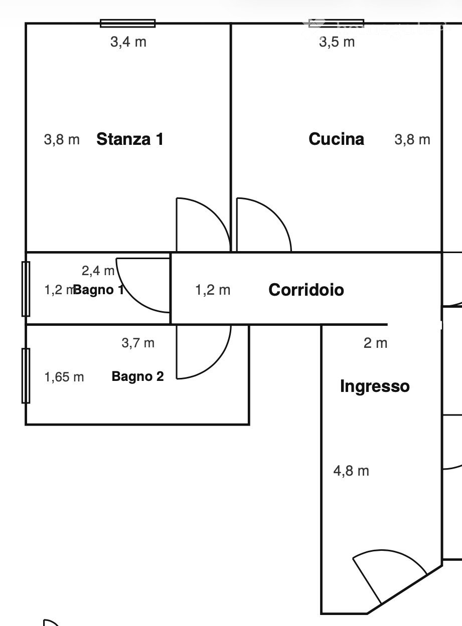 1 room apartment, foto 1 di 3