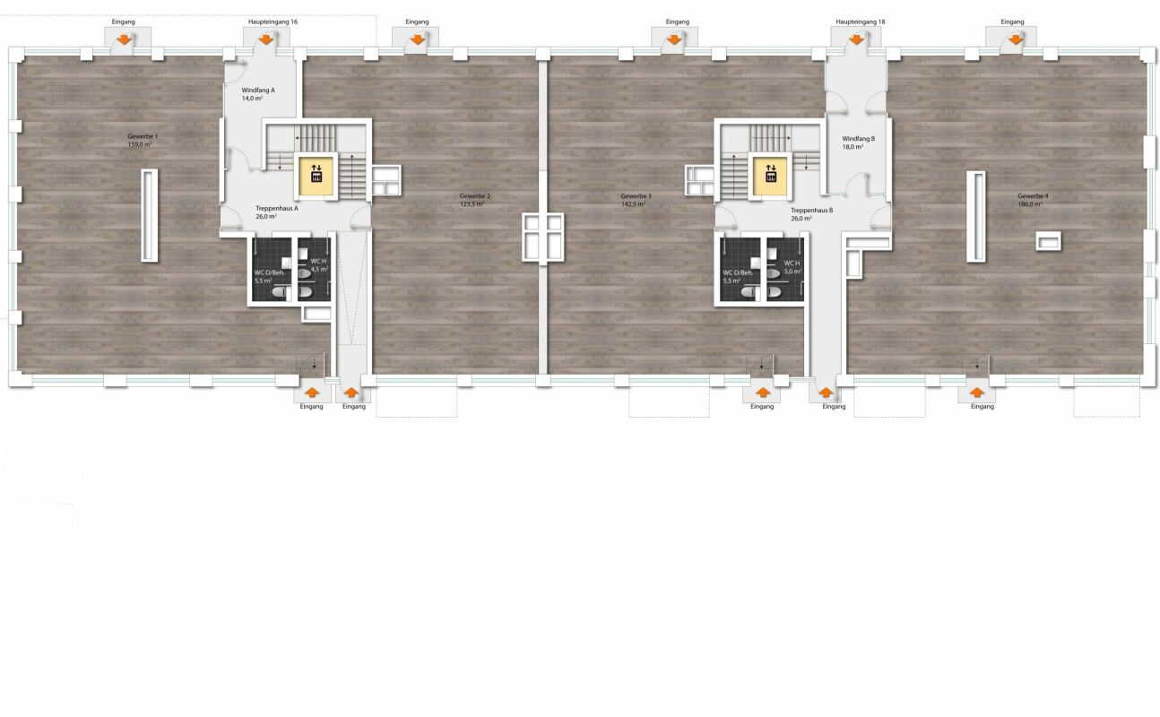ufficio di 280m²