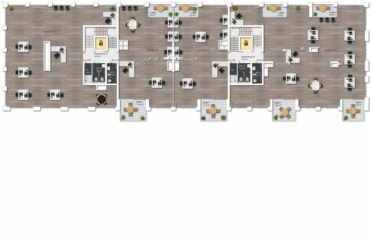 ufficio di 280m²