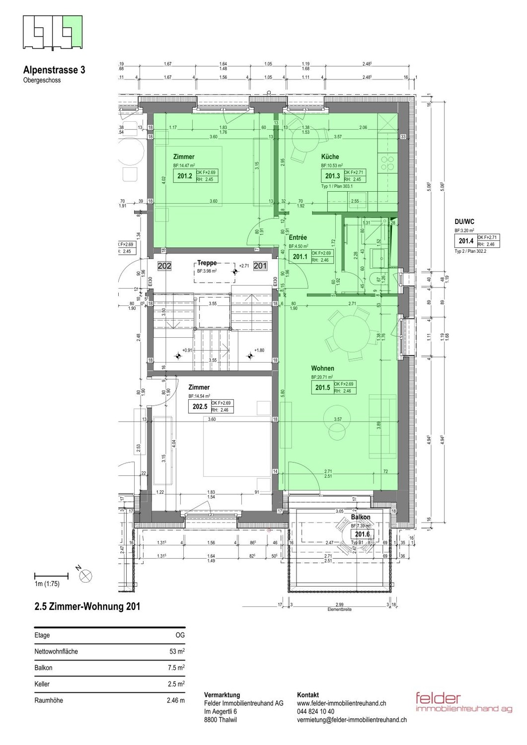 2 ½ room attic flat, photo 3 of 3