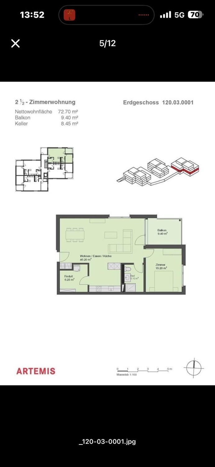 Appartement de 2 ½ pièces