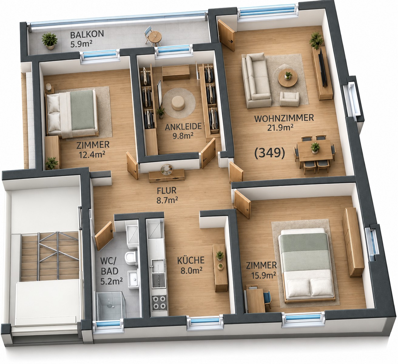 4 ½ rooms apartment, photo 5 of 7