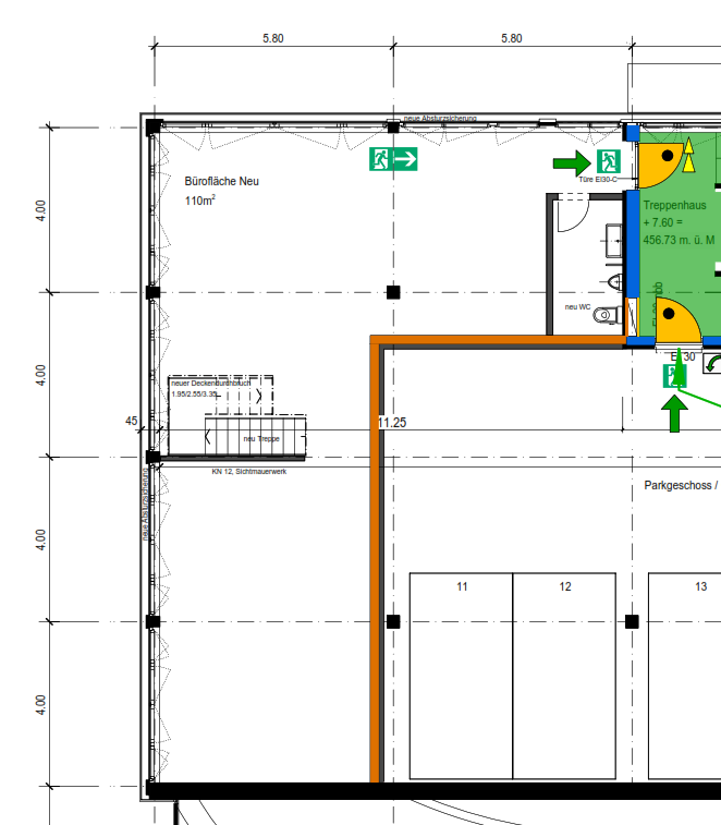 110m² office