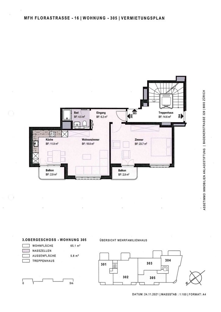 1 ½ rooms apartment