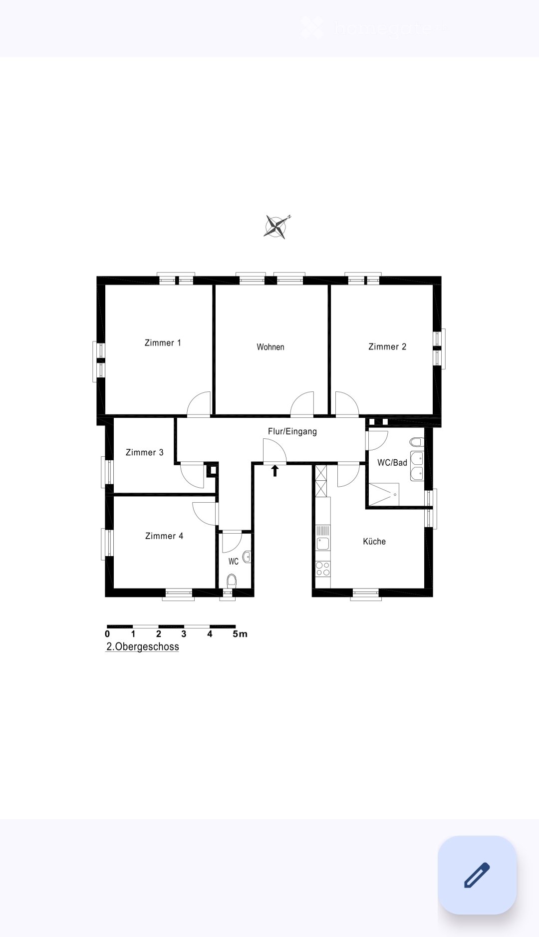 5 rooms apartment