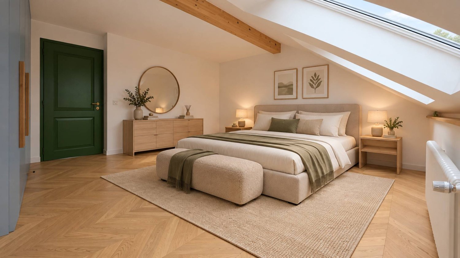 6 rooms attic flat