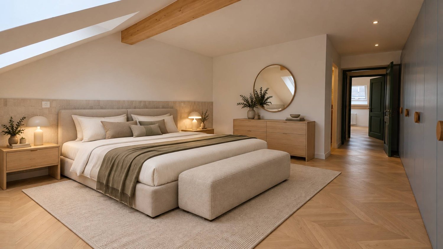 6 rooms attic flat