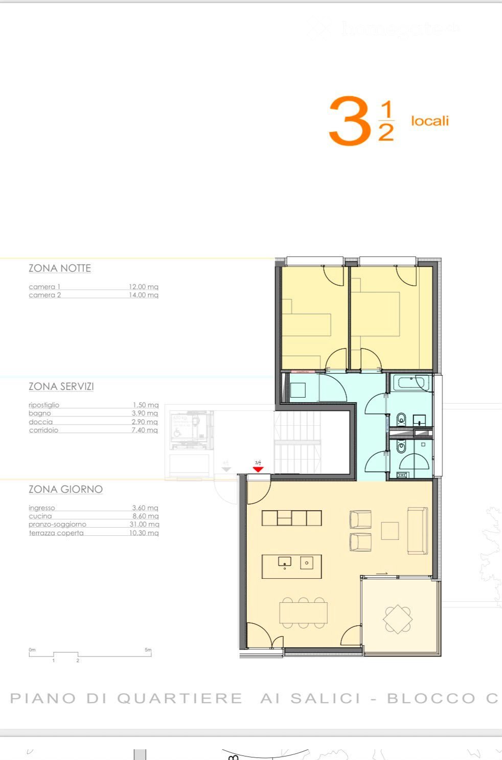 3 ½ rooms apartment