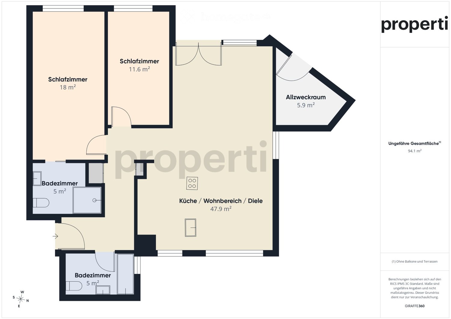 Appartamento di 3 ½ locali