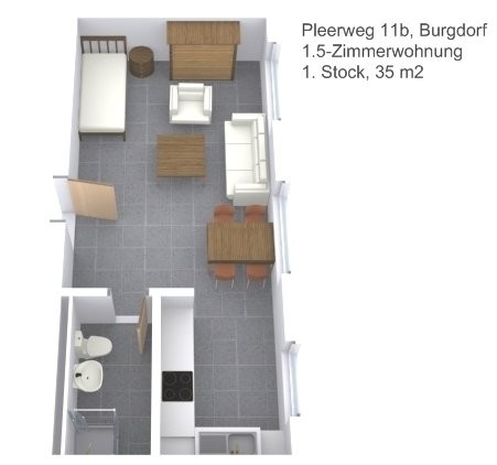 1 ½ rooms apartment