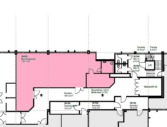ufficio di 160m²
