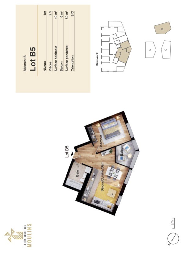 2 ½ rooms apartment