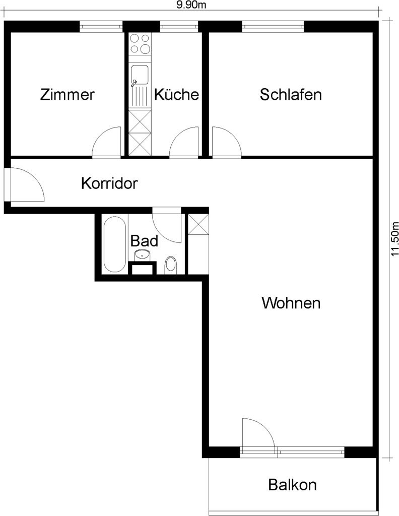 Appartement de 3 ½ pièces