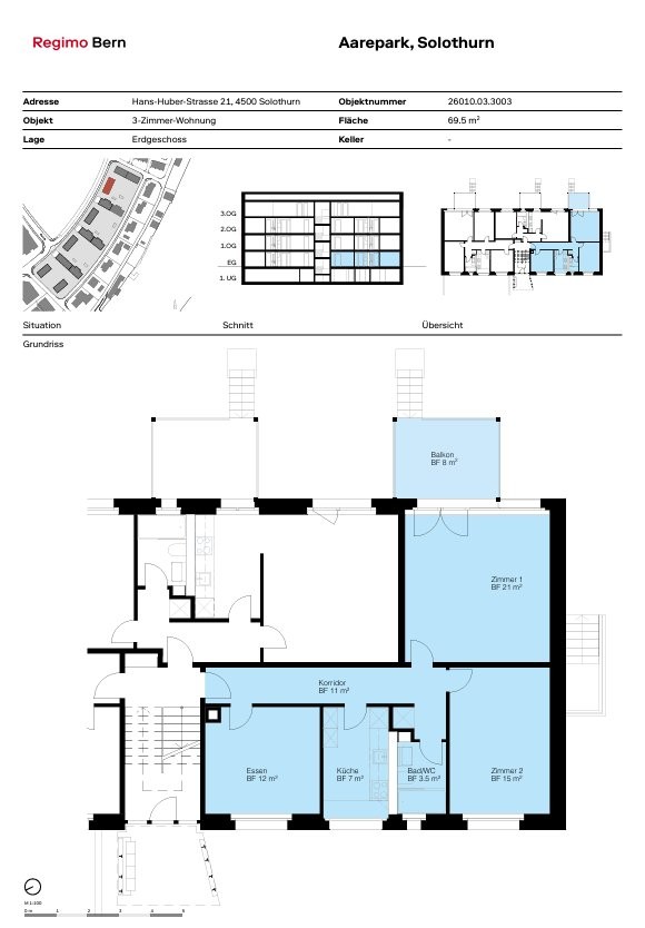 Appartement de 3 pièces