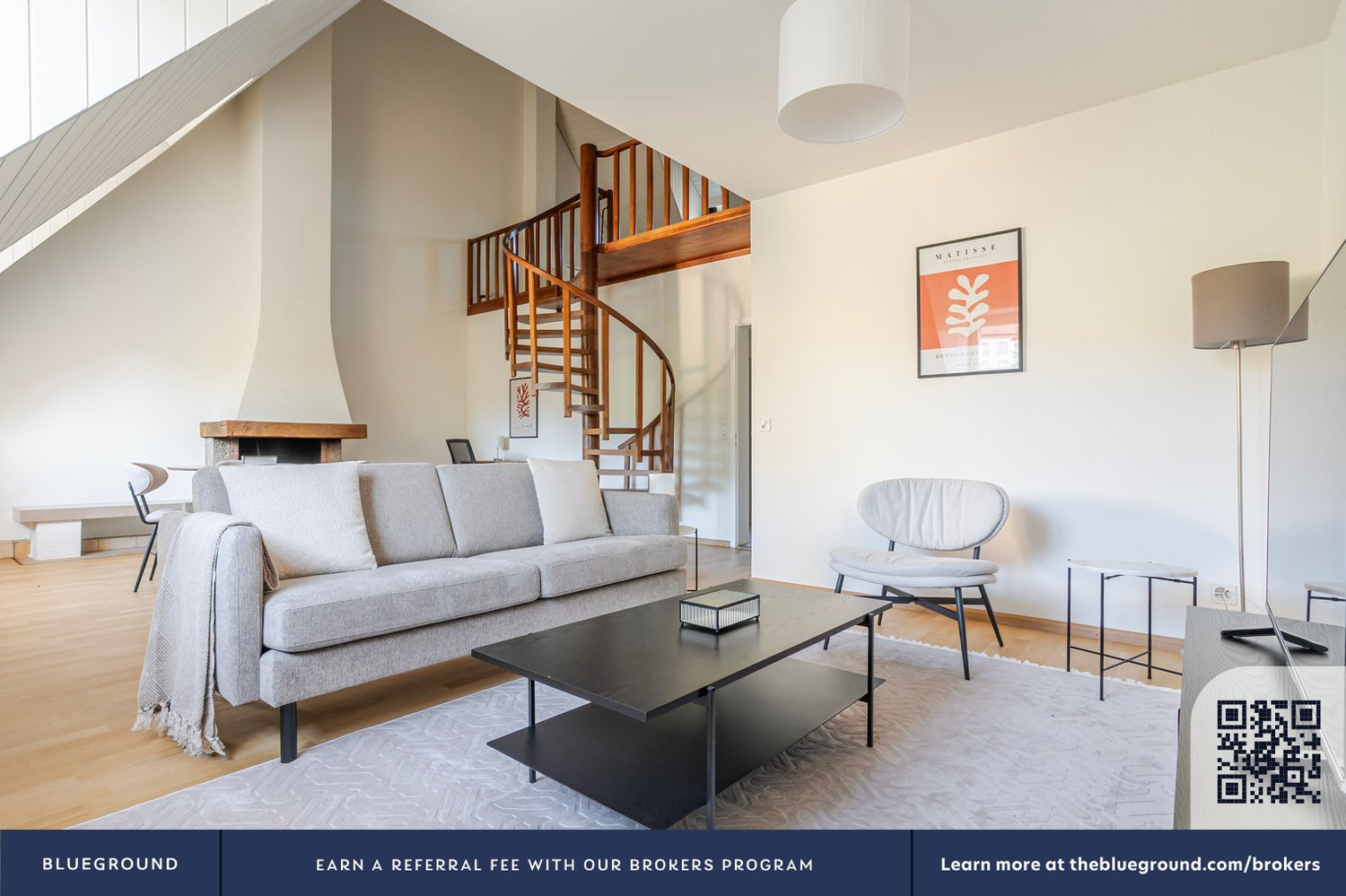 2 ½ rooms furnished flat