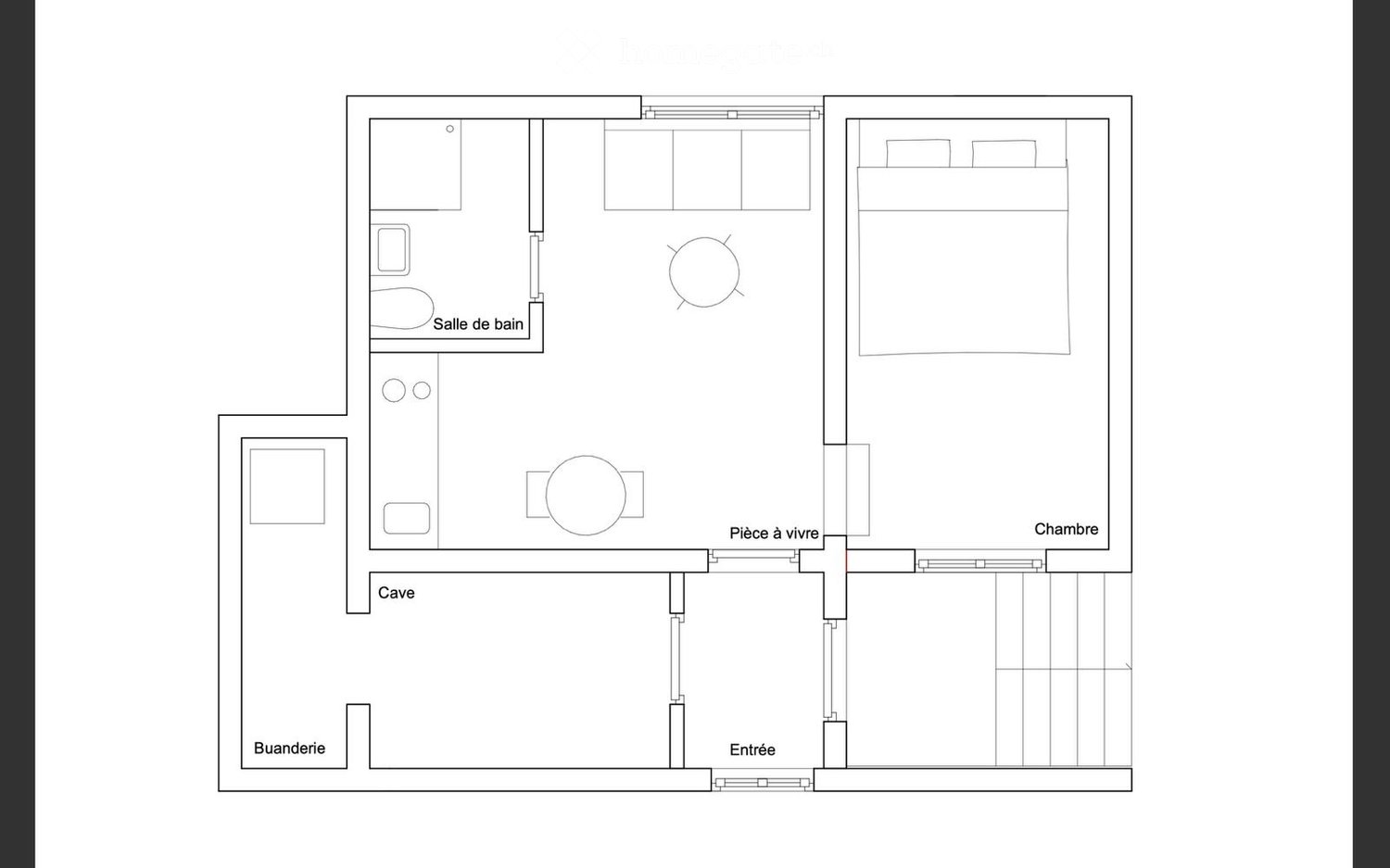1 ½ rooms apartment