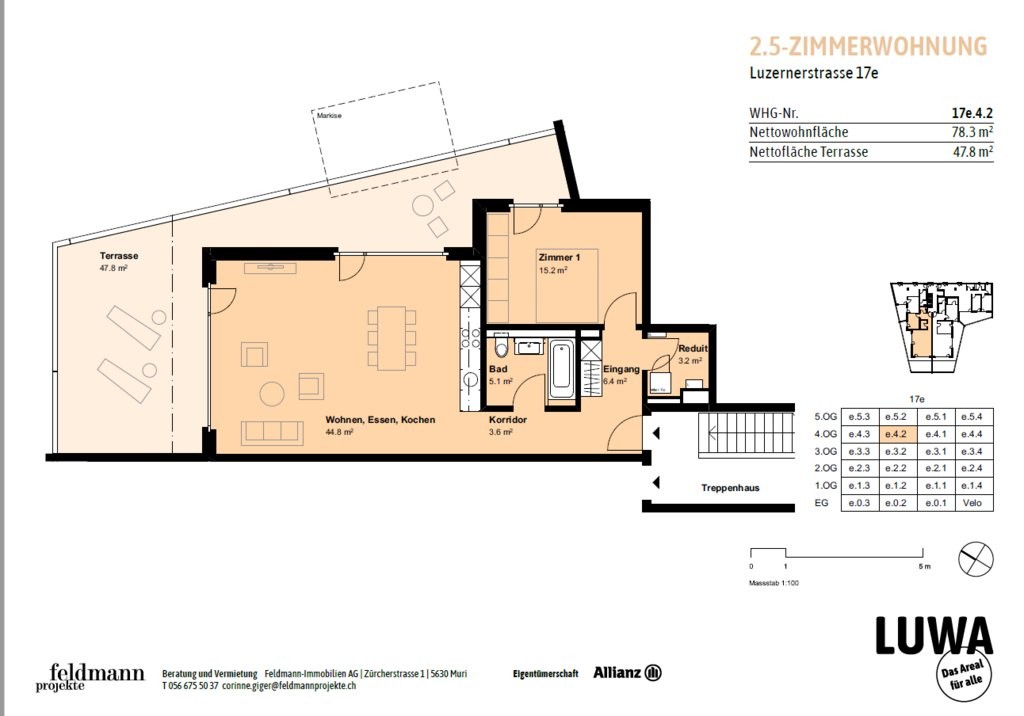 2 ½ pièces appartement