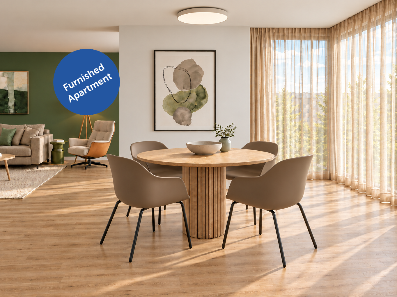 2 ½ rooms furnished flat