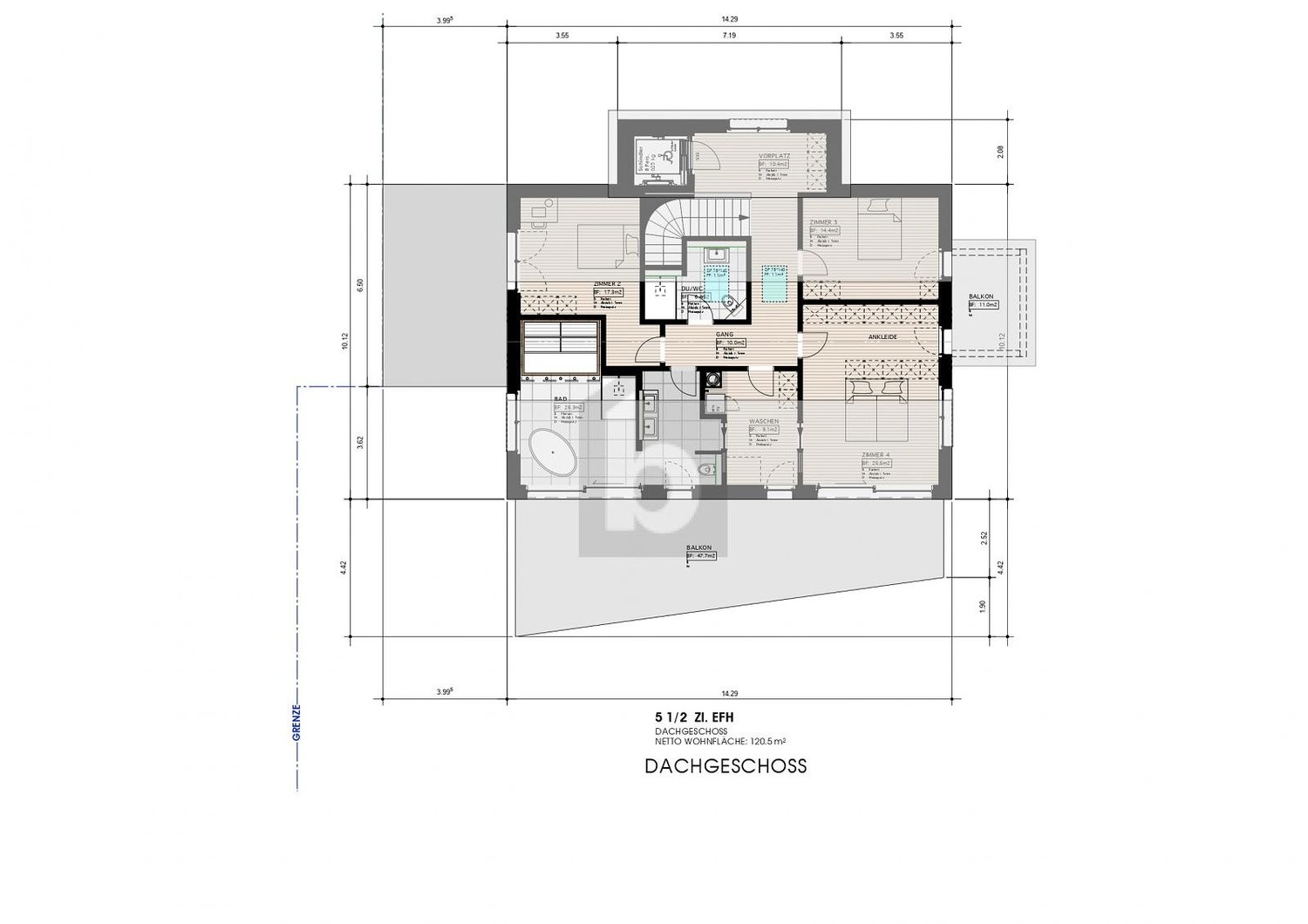 717m² building land, photo 3 of 4
