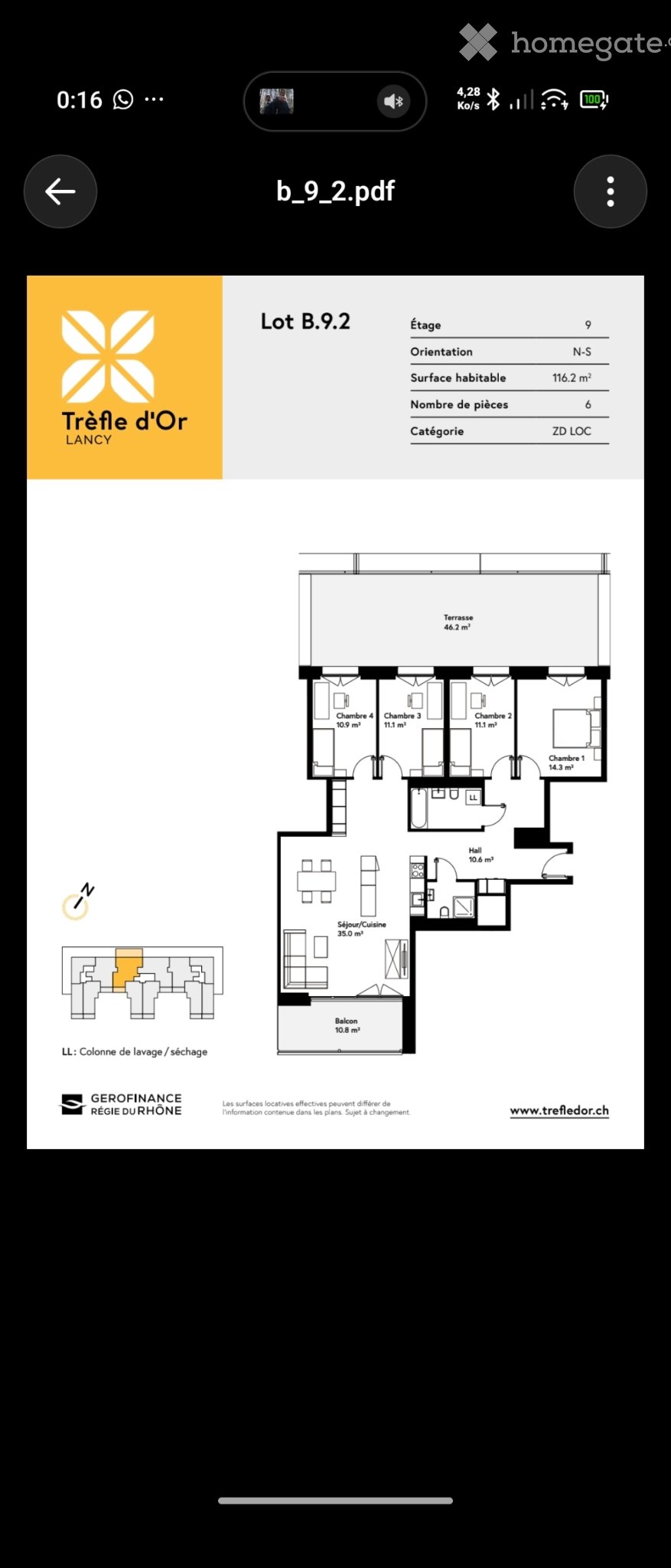 6 rooms apartment