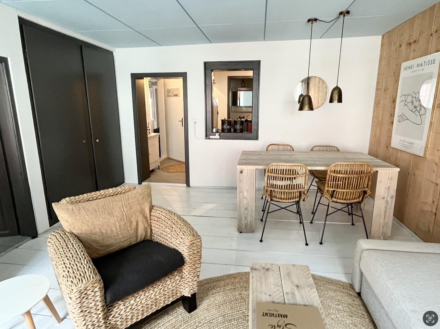 2 rooms furnished flat