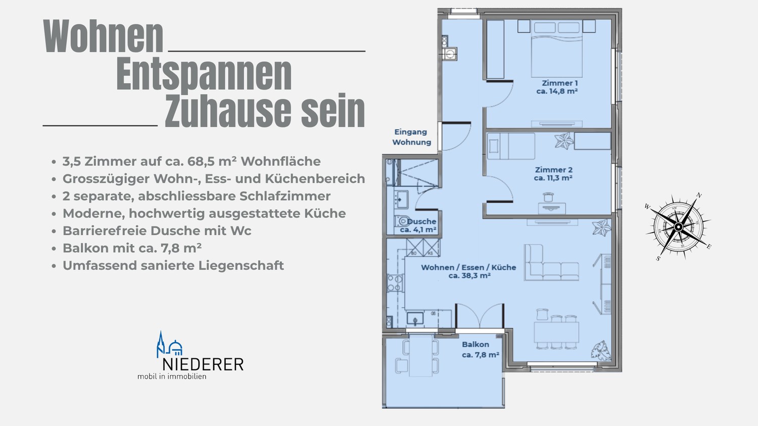 3 ½ rooms apartment, photo 2 of 7