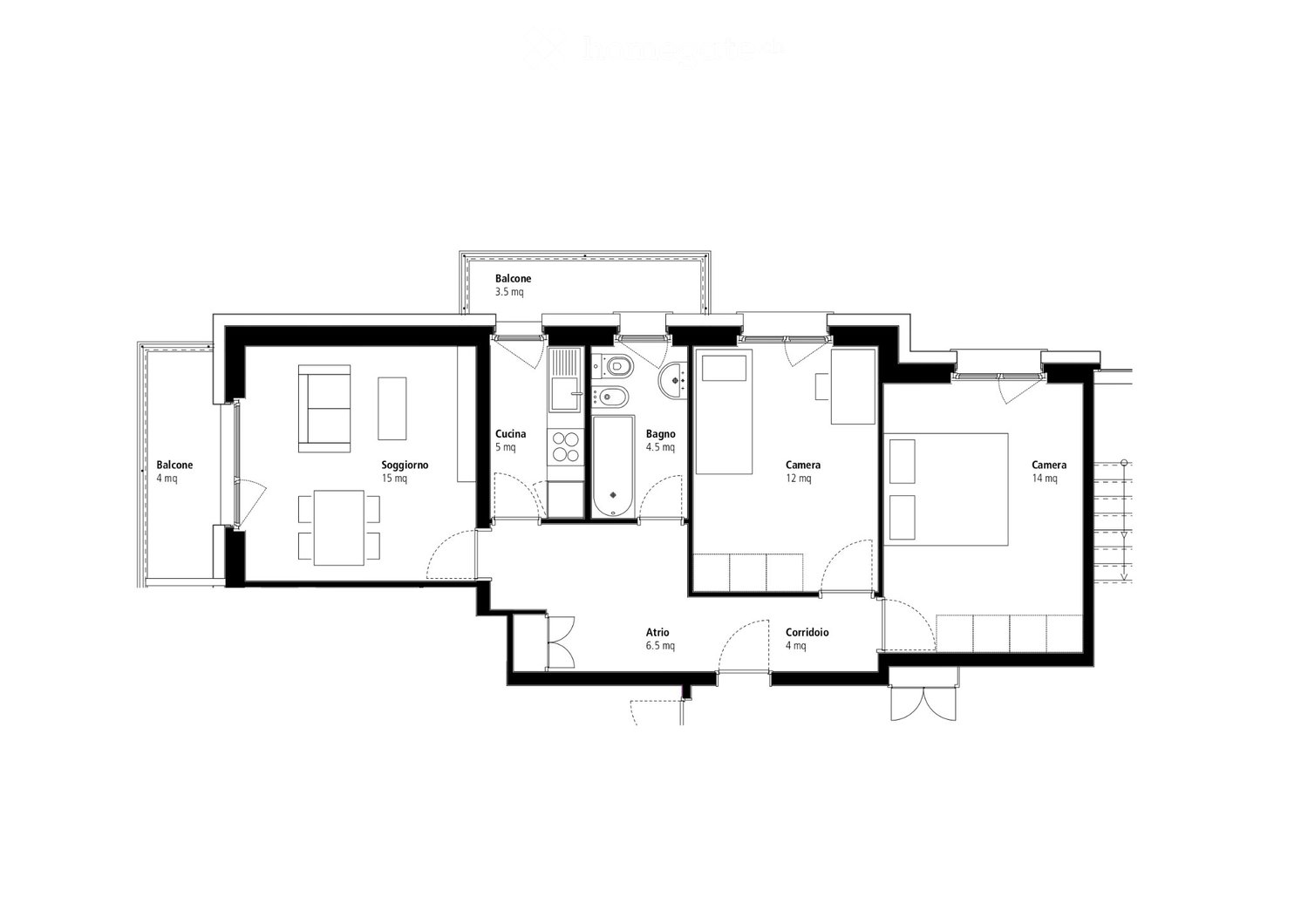 3 rooms apartment, photo 1 of 5