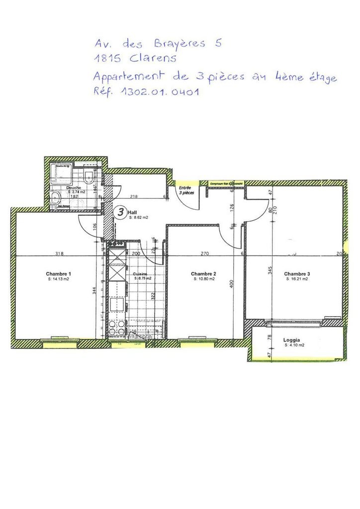 3 rooms apartment, foto 9 di 10