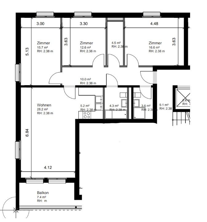 4 ½ rooms apartment