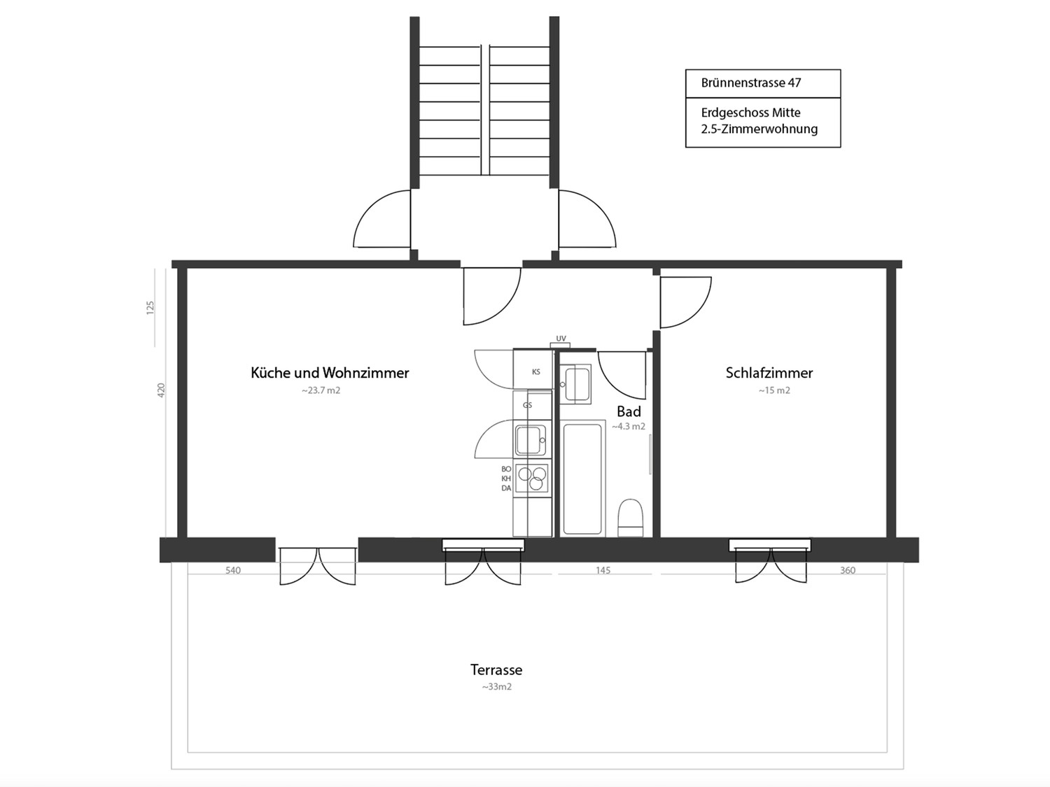 1 ½ room apartment