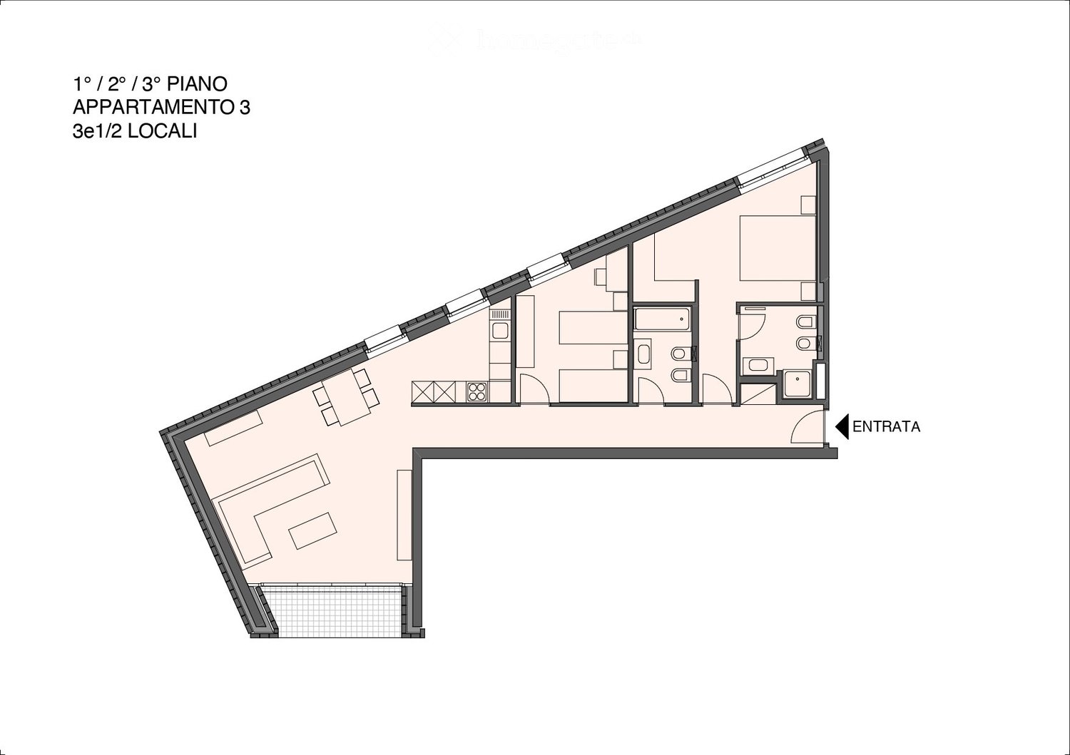 3 ½ rooms apartment