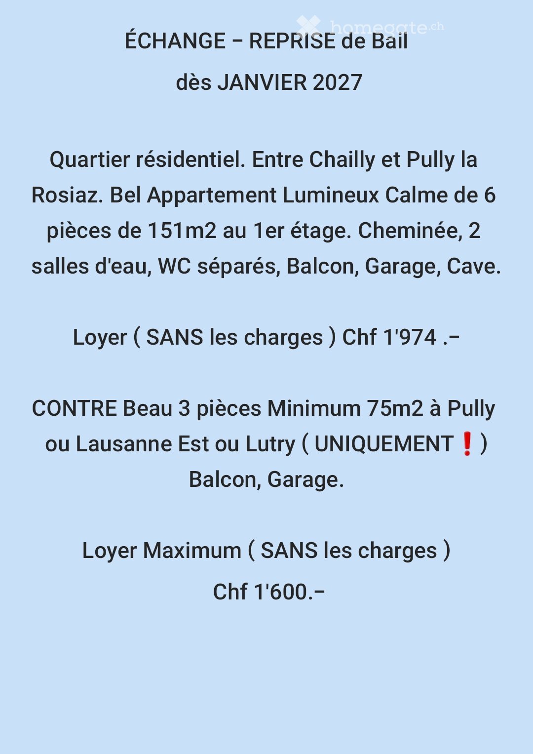 6 rooms apartment