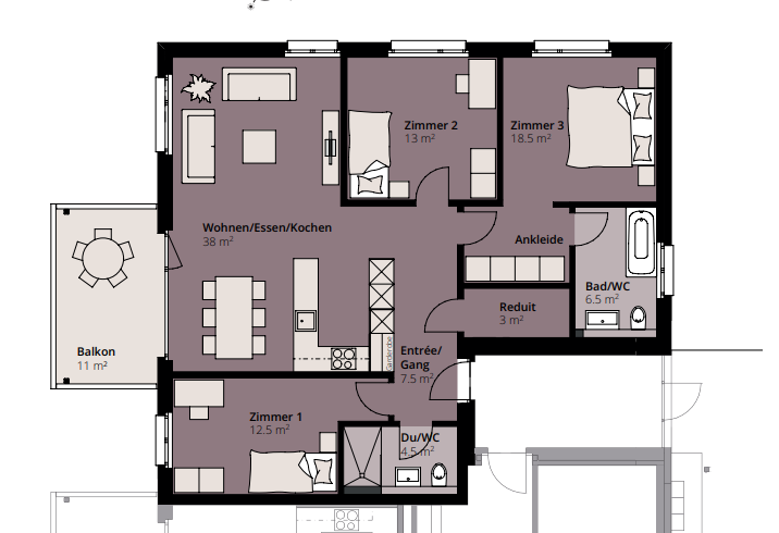 Appartement de 4 ½ pièces, photo 2 sur 10