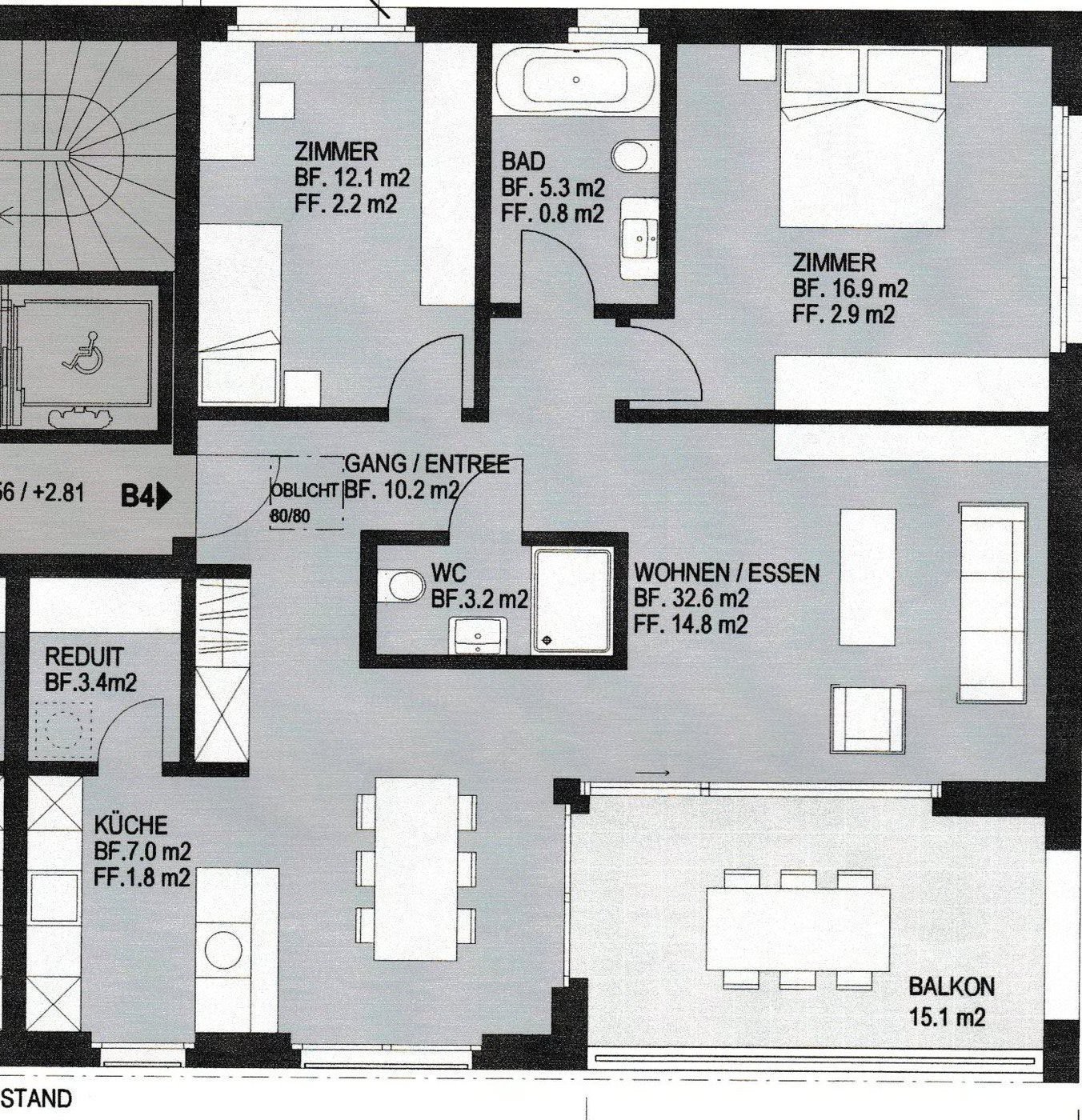 3 ½ pièces appartement