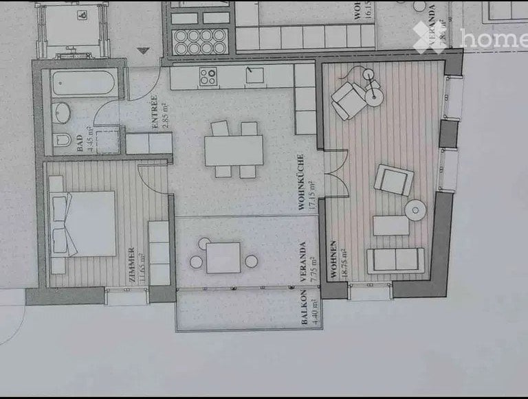 3 rooms apartment, photo 5 of 5