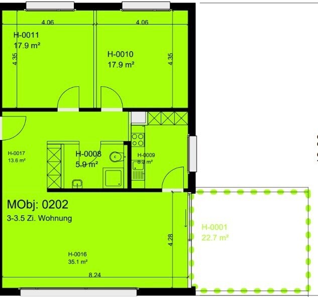 3 rooms apartment, photo 6 of 6