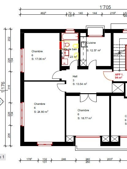 3 rooms apartment