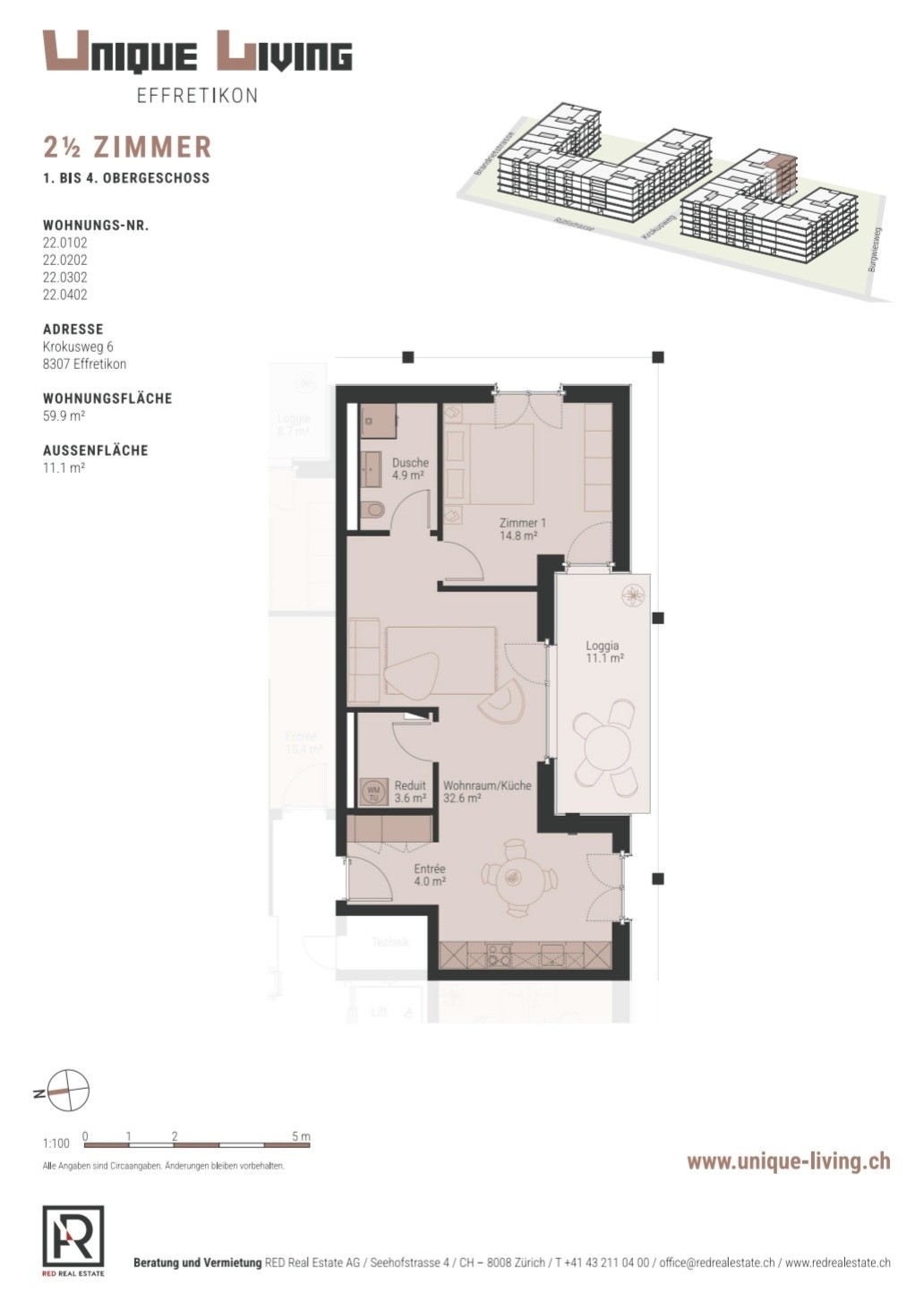 Appartement de 2 ½ pièces