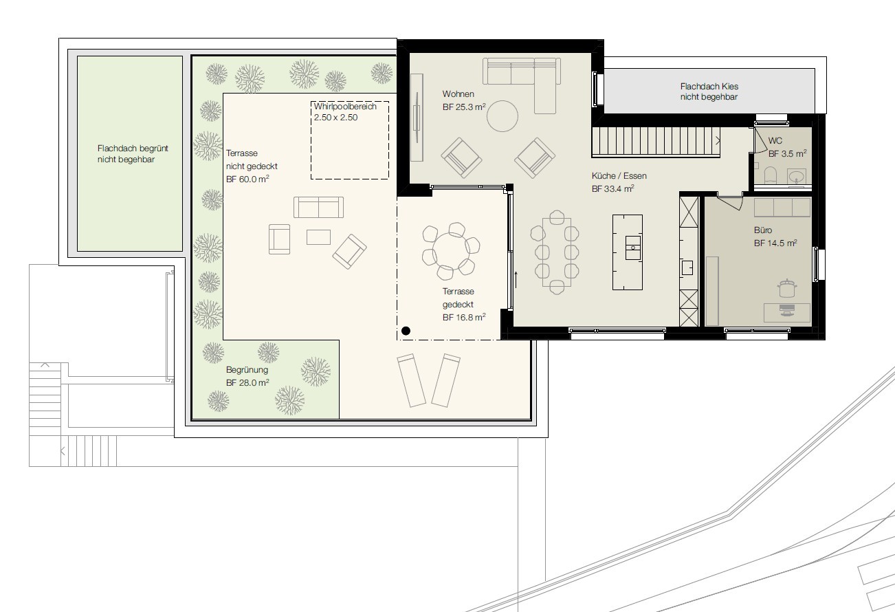 4 ½ pièces appartement attique, photo 8 sur 9