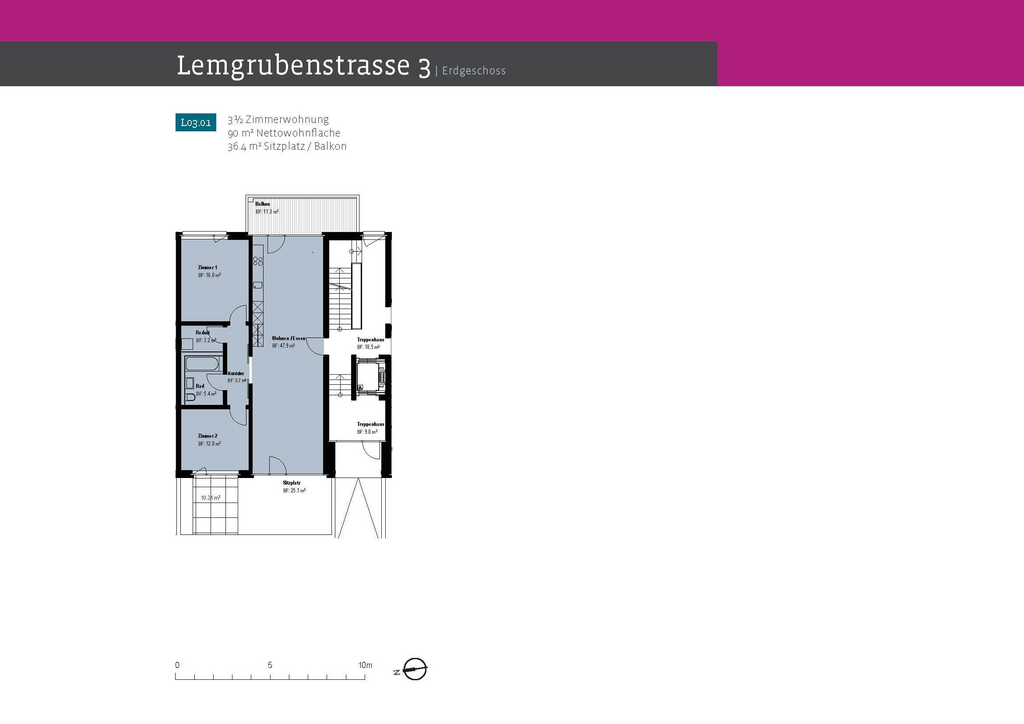 3 ½ rooms apartment
