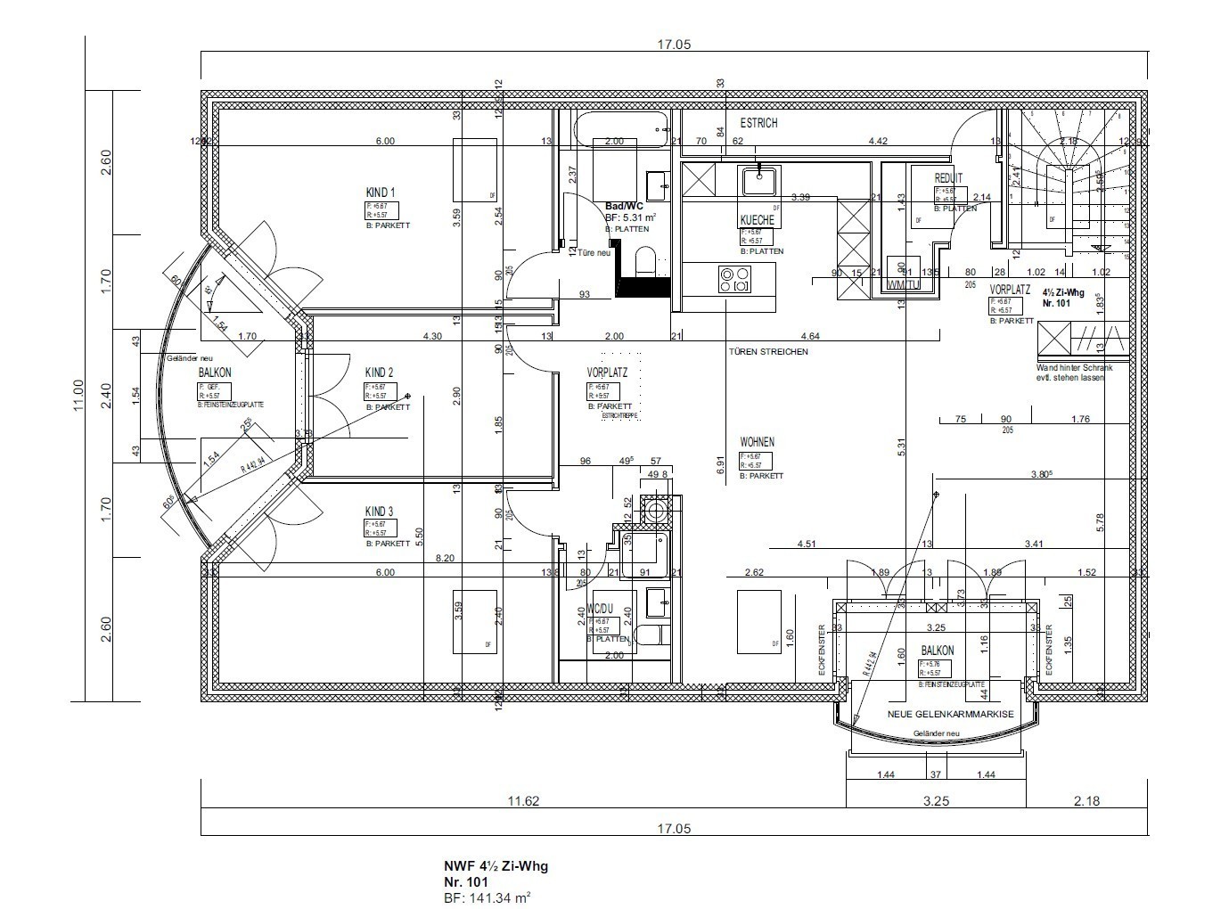 2 ½ rooms apartment