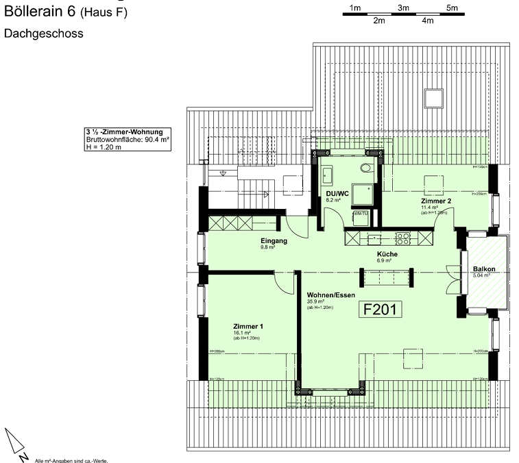 3 ½ pièces appartement